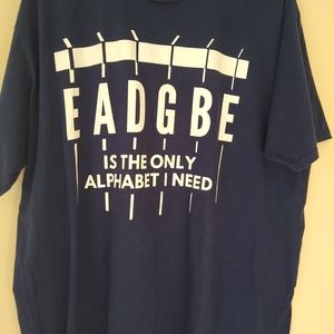 Graphic T-shirt EADGBE guitar or music tee